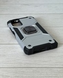 Противоударный чехол Strong Armour Case с кольцом для Xiaomi POCO M3 (Серебро)