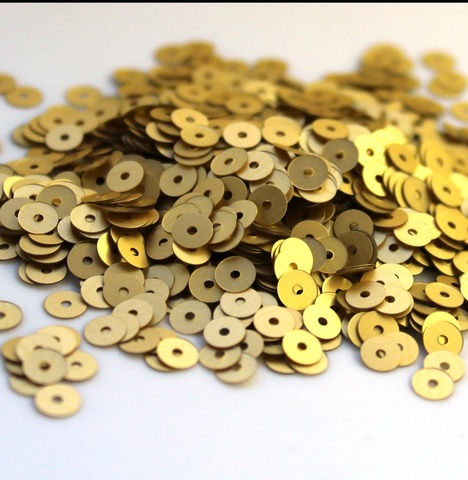 Пайетки плоские 4 мм. Oro Giallo (236W)