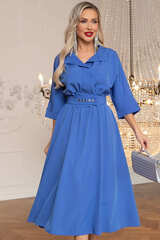 Платье с поясом Доминанта НЬЮ (васильковое) П14344-16М LT Collection