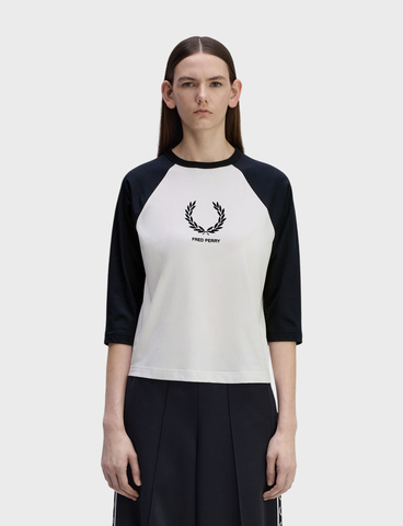 Лонгслив FRED PERRY Flock Print T-Shirt