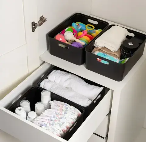 Корзина Agraba, 7.5 л, 32х 23х12 см, базальт, пластик