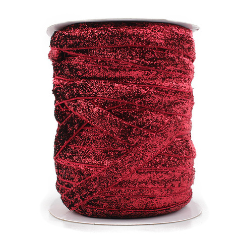 Лента с люрексом (1см*18,29м), Красный (16), 1 шт.