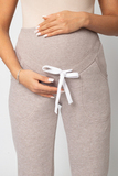 Утепленный спортивный костюм для беременных и кормящих 16216 светлый какао меланж