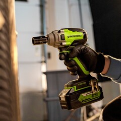 Гайковерт ударный Greenworks GD24IW400 24V (400Нм) аккумуляторный, без АКБ и ЗУ
