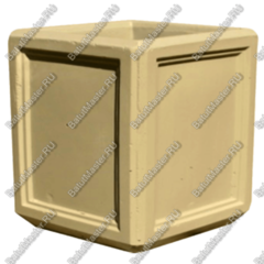 УРНА ЧЕТЫРЕХГРАННАЯ С РЕЛЬЕФОМ, ОКРАШЕННАЯ