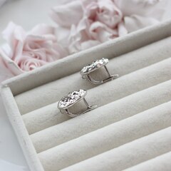 Швензы фриформ 16*12 мм с английским замком, родий, Ш130