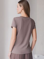 Нарядная футболка с принтом пайетками  D49.135 (131499)