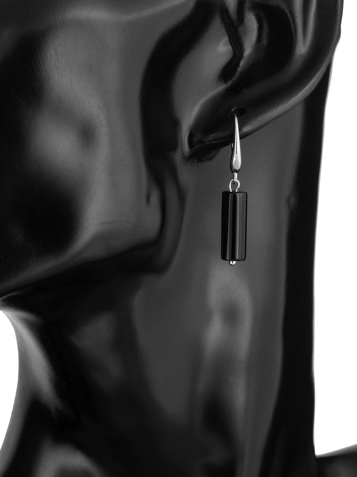 Ювелирные серьги с агатом