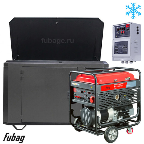 Электростанция в зимнем ультра тихом кожухе с блоком АВР Fubag BS 17000 DA ES/1700SSW RAL 7024