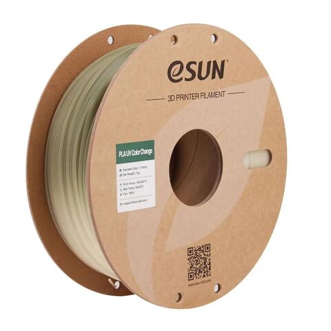 Пластик для 3D-печати eSUN PLA-UV Color Change, 1,75 мм, 1 кг, меняет цвет на УФ: зелёный, PLA-UV CC175UV-G1P1