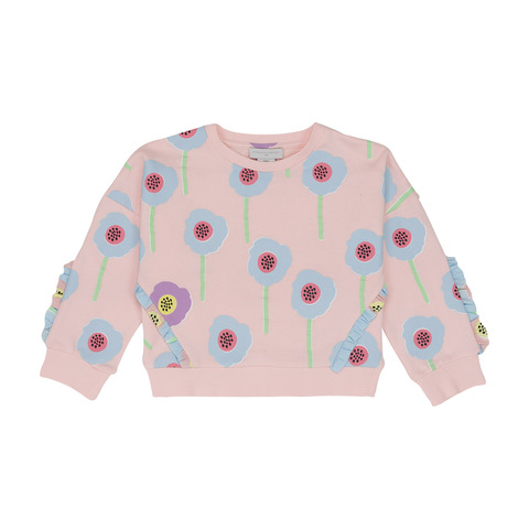 Свитшот Stella McCartney Kids Flowers Pink Ruffle