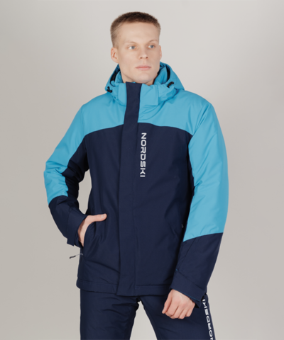 Премиальная теплая зимняя куртка Nordski Mount 2.0 Blue/Dark Blue мужская