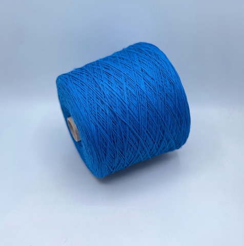 Бобинная пряжа (пр.Италия), art.Cotone, 350м/100 гр. 100%Хлопок, цвет-Ярко-синий , арт.34744