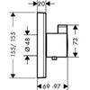 Термостат центральный Hansgrohe ShowerSelect Highflow 15760000