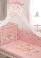 Комплект в кроватку 7 пр. "Mika сатин" (голубой)