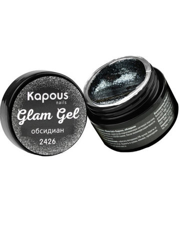 Гель-краска «Glam Gel», обсидиан, 5 мл