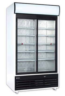 Шкаф холодильный с двумя стеклянными дверьми и канапе 988 л, 177 кг Ugur