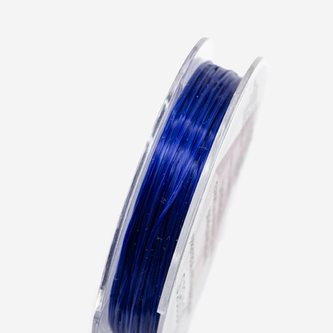 Многожильная эластичная резинка (спандекс) синий (сапфир), 0,7мм
