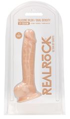 Телесный фаллоимитатор Silicone Dildo With Balls - 22,8 см. - 