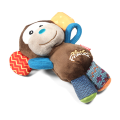 GiGwi игрушка для собак Обезьянка с пищалкой 16см