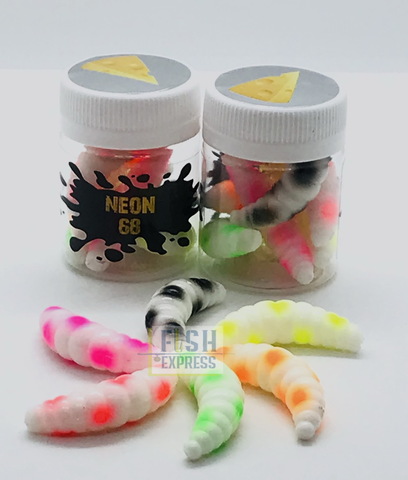NEON 68 Maggot 46мм (6 шт ) 🧀 СЫР цвет МИКС MX 1 продажа от 2 шт.