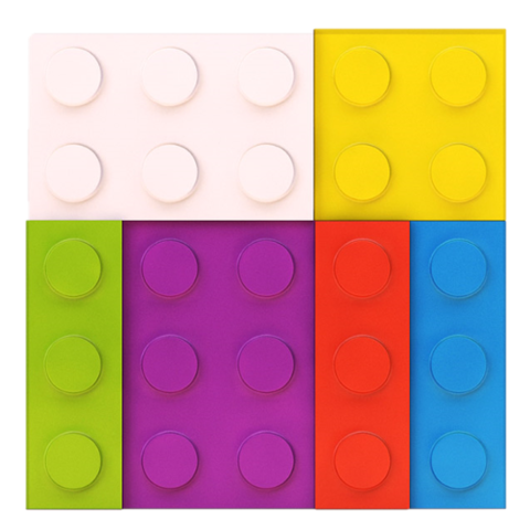 Гипсовая 3Д панель Лего