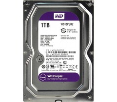 Жесткий диск WD Purple WD10PURZ, 1ТБ, HDD, SATA III, 3.5"