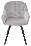 фото 2 Стул GALE 360 град. поворот. BLUVEL-03 LIGHT GREY, велюр/ черный каркас, М-City на profcook.ru