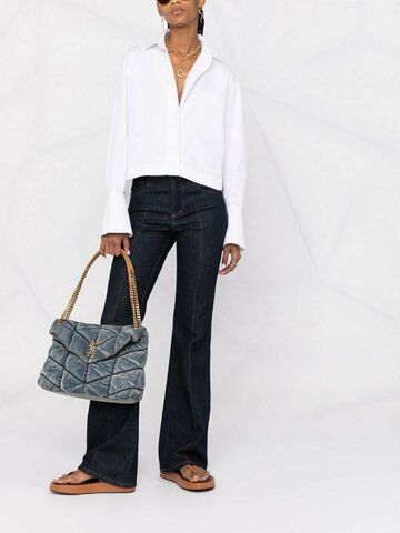 Сумка Saint Laurent Puffer Loulou Medium синий