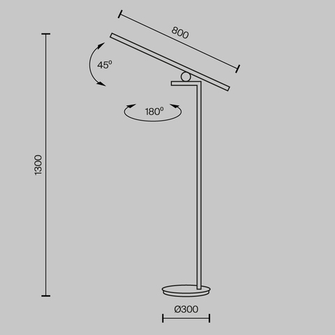 Торшер светодиодный Maytoni Empathy MOD363FL-L14B3K