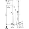 Cezares LEAF-CVDA-23-L-BIO Душевая стойка телескопическая, с изливом с верхним и ручным душем, верхний душ диаметр 230 мм АБС пластик, исполнение Белый матовый