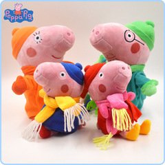 Розовая Свинка и семья в зимней одежде мягкие игрушки