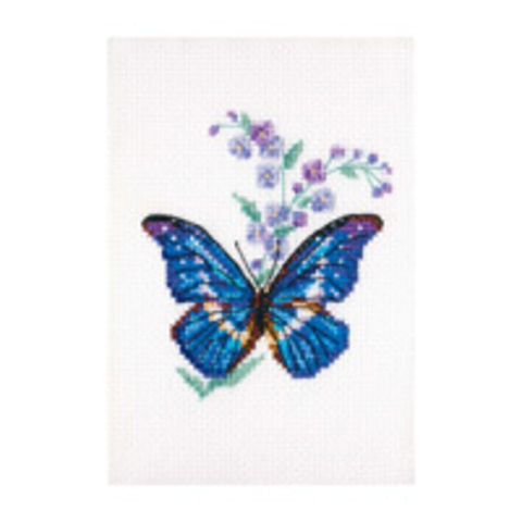 Коллекция:	Цветы / Бабочки¶Название по-английски:	Polemonium and butterfly¶Название по-русски:	Синюх