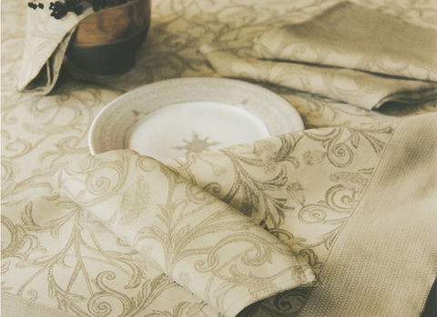 Скатерть 175 и 6 салфеток Blanc des Vosges Ombelle шампань