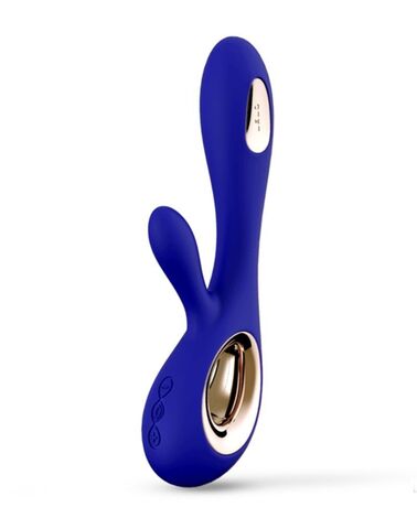 Синий вибратор-кролик Lelo Soraya Wave - 21,8 см.