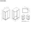 Am.Pm W87G-403-10080-BТ Sunny душ огражд прямоугольн, раздвижн двери 100x80 черный,стекло прозрачн