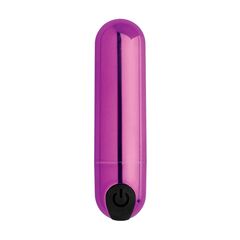Лиловая вибропуля 10X Rechargeable Vibrating Metallic Bullet - 