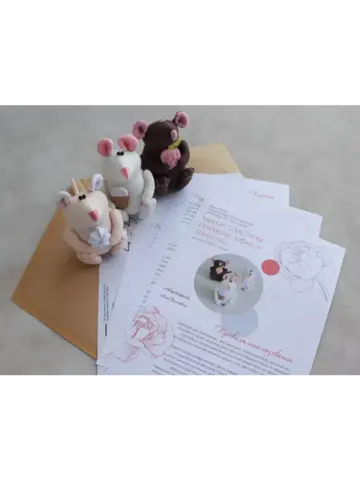 Бумажная выкройка интерьерных игрушек Мыши Сластены