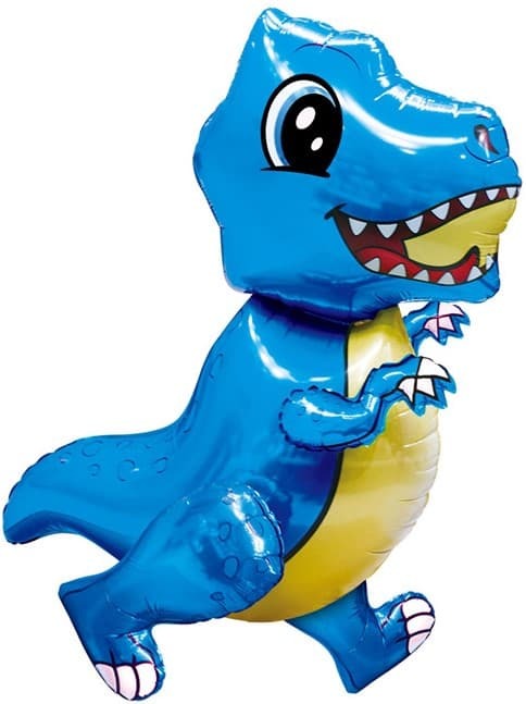 К Ходячая Фигура, Маленький динозавр, Синий, 30''/76 см, 1 шт.  (в упаковке)