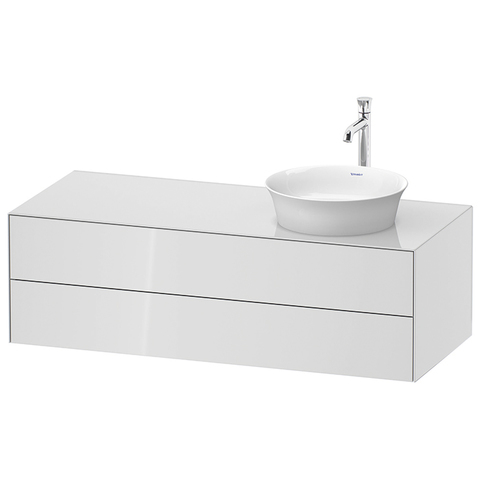 Duravit White Tulip Тумбочка подвесная,  408x1300x550 мм, 2 ящика, цвет: белый высокоглянцевый WT4987R8585