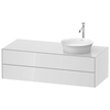 Duravit White Tulip Тумбочка подвесная,  408x1300x550 мм, 2 ящика, цвет: белый высокоглянцевый WT4987R8585