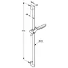 Kludi 679400500 Kludi 67 940 0500 Freshline Душевой гарнитур H=900 мм, Ø140 мм, 3 режима