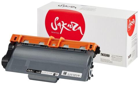 Тонер-картридж Sakura TN3380 для Brother , черный, 8000 к.