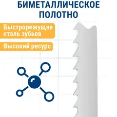 Пилки для лобзика универсальные ПРАКТИКА тип T345XF Прогрессор 132 х 110 мм, быстрый рез, (038-739)