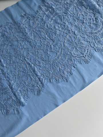 Кружево реснички голубое (24*290 см)