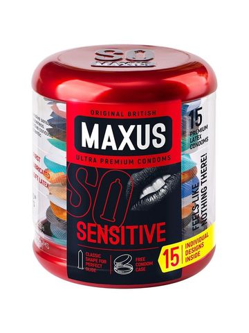 Ультратонкие презервативы в металлическом кейсе MAXUS Sensitive - 15 шт. - Maxus MAXUS Sensitive №15