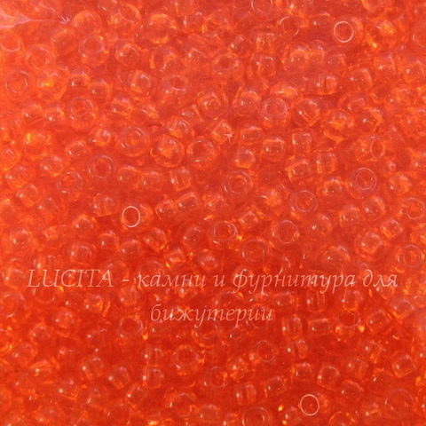 90030 Бисер 8/0 Preciosa прозрачный красно-оранжевый