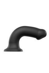 Черный фаллос на присоске Silicone Bendable Dildo XL - 20 см. - 