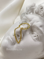 Кафф с декоративной цепочкой золотистый