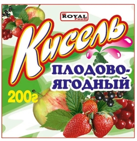 Кисель ROYAL FOOD Плодово-ягодный 170 гр брикет КАЗАХСТАН
